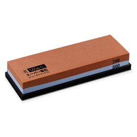 Wakoli Nass-Reparatur-Schleifstein 240er und 800er Körnung (beidseitig) I Messerschärfer Set - Wetzstein zum Schärfen von Damast und Stahl Messern I Abziehstein mit Silikonhalterung