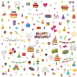 Bamsod Happy Birthday Stickers for Kids Adults Birthday Stickers for Birthday Party, Birthday Gifts Cards, Birthday Supplies Decorations for Kids Adults