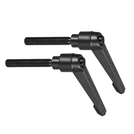 CoCud Clamping Lever Handles, M10 x 60mm Male Thread, Adjustable Quick Release Locking Rotating Bolt Knobs Black - (Applications: for Lathe Machinery), 2-Pieces
