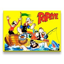 Popeye Lunch Box Design Retro 3 1/2 x 2 1/2 inches Fridge Magnet No 1