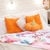Buryeah Fall Blanket Pink Pumpkins Throw Blanket Autumn Orange Pink