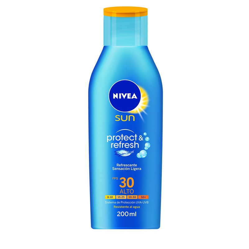Nivea Sun Protector Solar con Textura Ligera, Protect and Refresh,