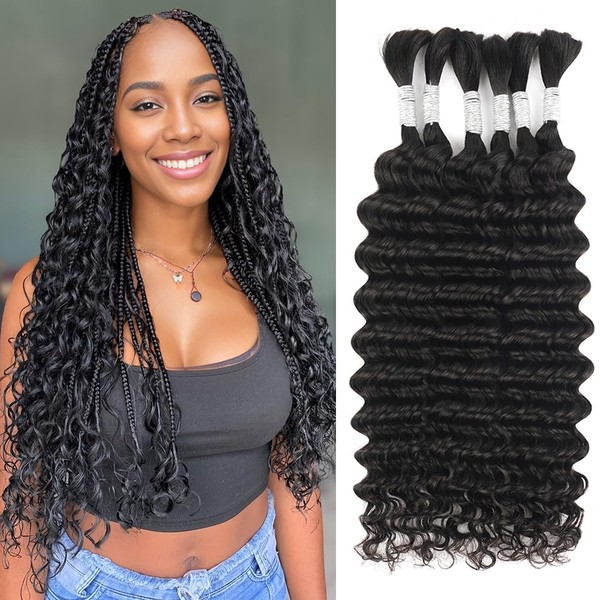 Human Braiding Hair 16 Inch 6 Bundles Human Hair Braiding