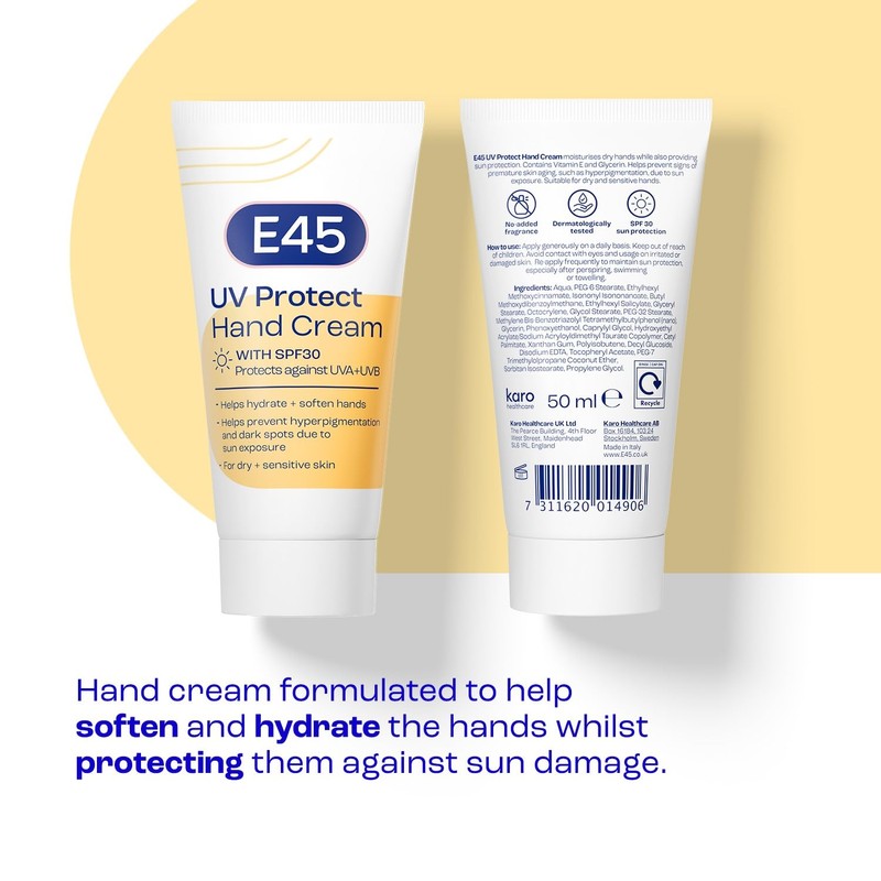 E45 UV Protect Hand Cream SPF30 - Protect Against UVA/UVB
