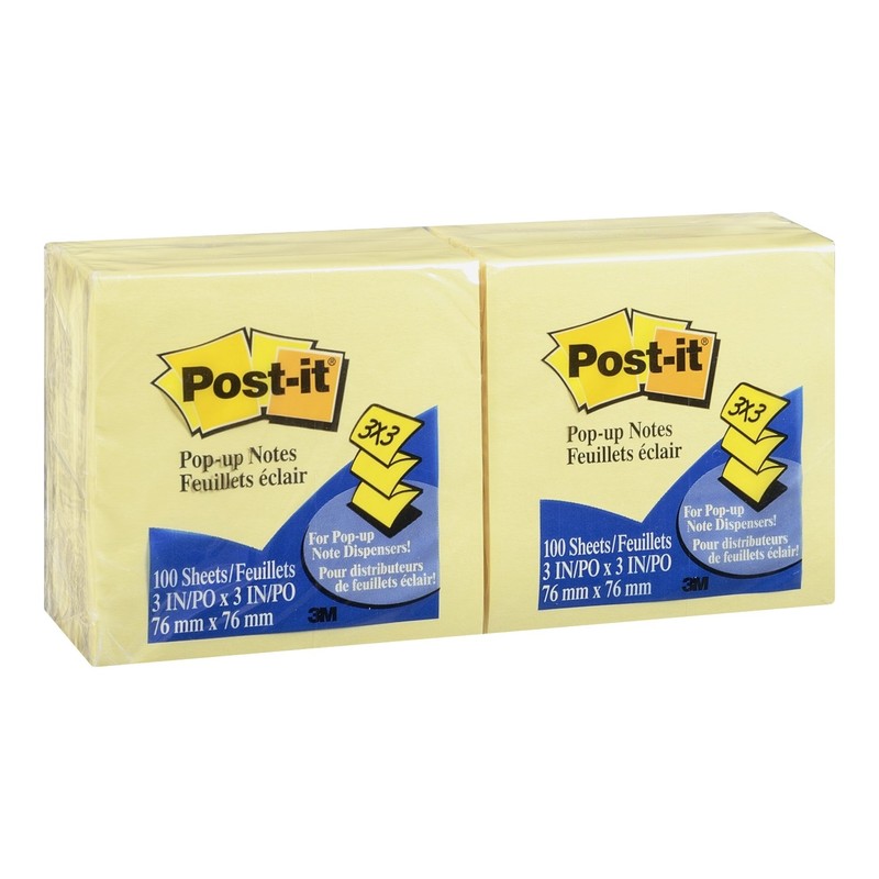 Post-it Notes Pop-up Sticky Notes, 3" x 3", 6 Pads,