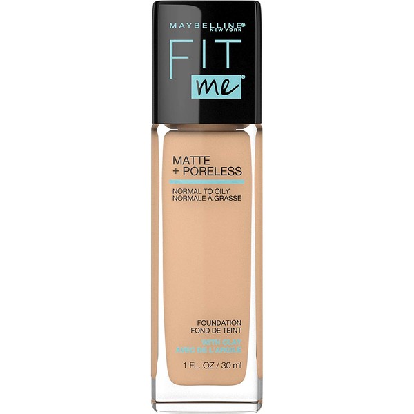 Maybelline Fit Me Matte + Poreless Liquid Foundation Makeup, Warm Nude, 1 fl; oz; Oil-Free Foundation
