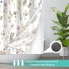 Mightree No Hook Shower Curtain Set with Snap in Fabric