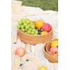 HITOMEN Handmade Rattan Bread Baskets Round Wicker Fruit Serving Storage