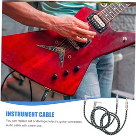 Levemolo Guitar Connection Wire 2pcs Electric Guitar Audio Cable Stereo Cable Durable and Noise-reducing for Musical Instruments