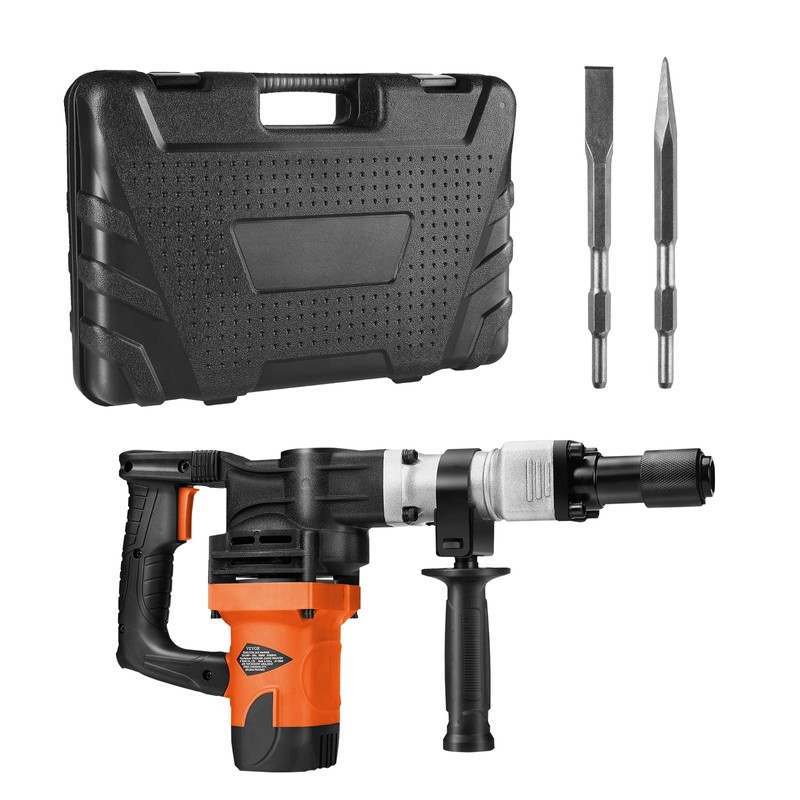 VEVOR Demolition Jack Hammer, MAX 1400W Electric Jackhammer Heavy Duty,
