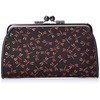 Indenya 340 Parent-child Coin Purse, Black Deerskin x Red Lacquer