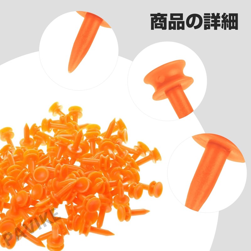 PAVIKE Golf Tee, Rubber Short Tee, 100 Pieces, Golf Accessories,