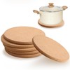 6Pcs Cork Trivet Set - 19CM Round Thick Corks Placemats