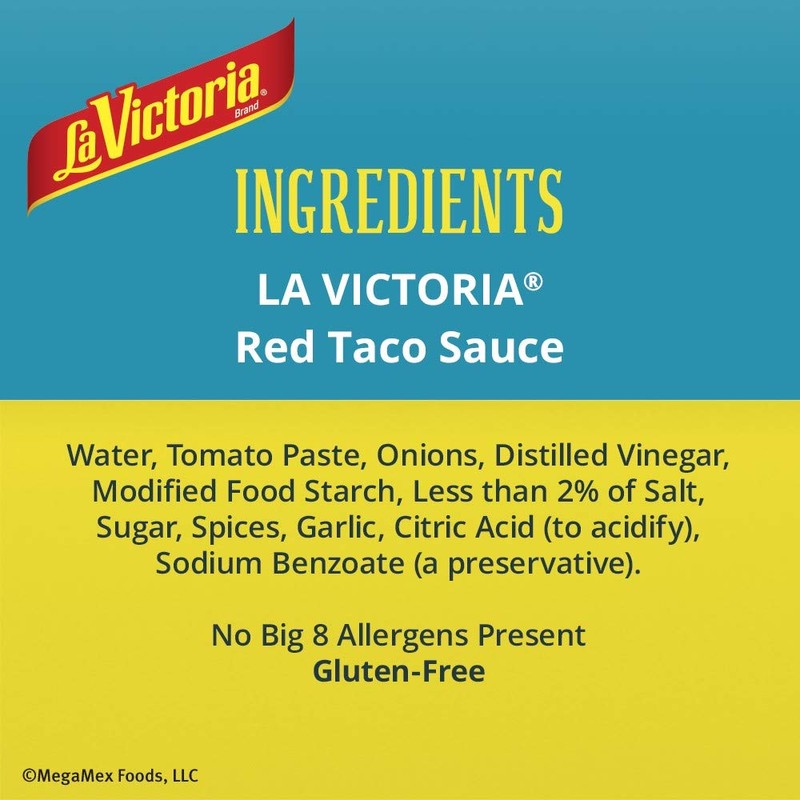 La Victoria Mild Red Taco Sauce, 8 -Ounce Glass Bottles