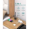 Addtam Travel Power Strip with USB Ports, Addtam 4 Outlets