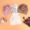 DRESHOW Pack of 5 Baby Turban Hats Turban Bun Knot
