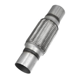 Partuto 1 Pcs 2"x6"x10" Universal Car Exhaust Flex Pipe - Stainless Steel Silver Tone