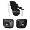 Mxfans 2 Pairs Plastic Luggage Suitcase Replacement Wheel Black 49mm