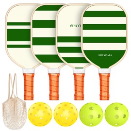 Pickleball Paddles Set USAPA Approved, Lightweight and Durable with Unique Design, USAPA Approved Set of 4, 4 Pickleball Balls, Pickleball Bag, Pickleball Paddles (Stripe)