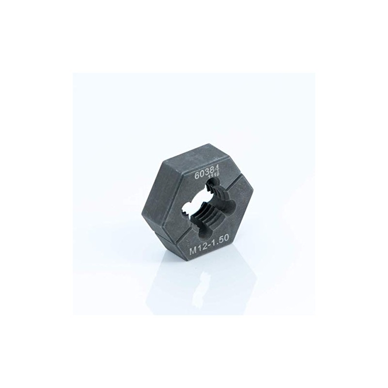 Steelman M12-1.50 Metric Split Die Thread Chaser, Indexing Pins, Steel,