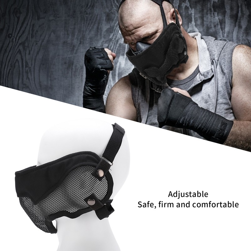 Half Face Mesh Mask Adjustable with Ear Protection Mesh Mask