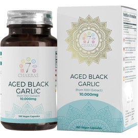 7C Aged Black Garlic Capsules | 180 Odourless High Strength Capsules | 10,000mg Garlic Extract per Capsule | Non-GMO, Gluten-Free & Allergen-Free | Premium Garlic Supplement | Made in the UK