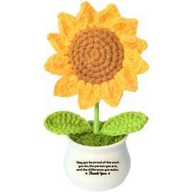 TTOVEN Teacher Gifts,May You Be Proud of The Work,Teacher Appreciation Gifts,Teacher Presents,Positive Sunflower Doll Crochet,Teacher Gift,Birthday,Christmas,Graduation Presents