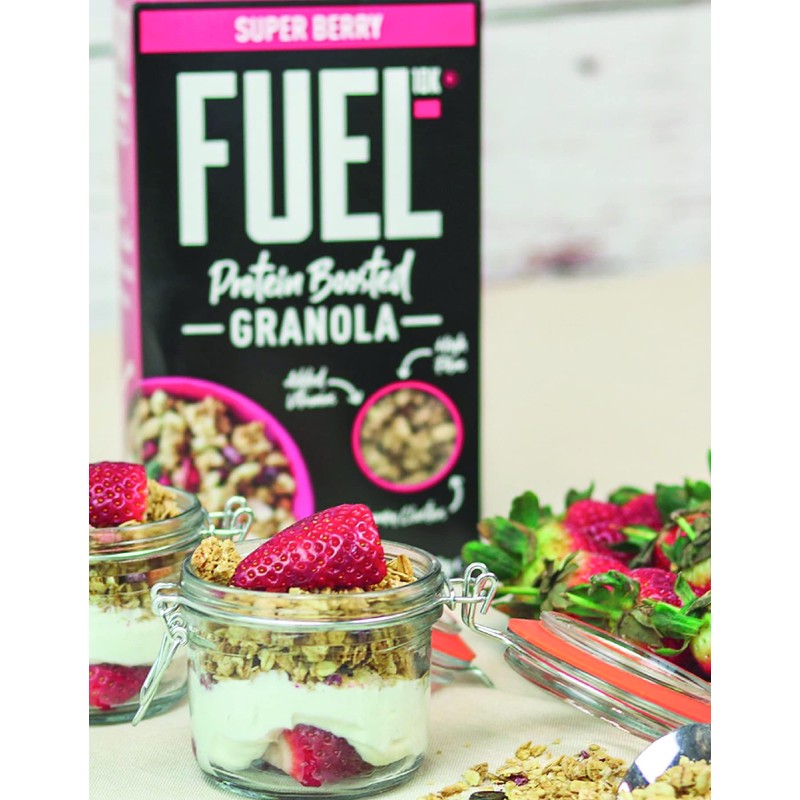 FUEL10K Fruit Loaded Chunky Granola, Protein Boosted & High in