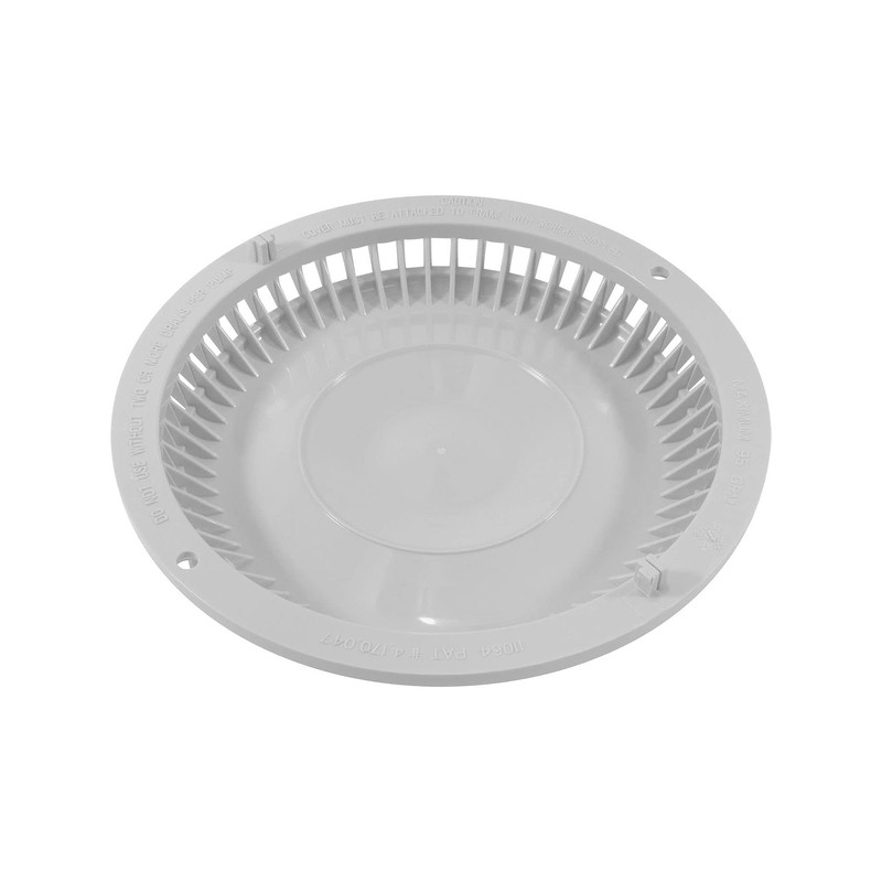 Afras Anti-Vortex White Drain Cover 7 3/8 inch - White