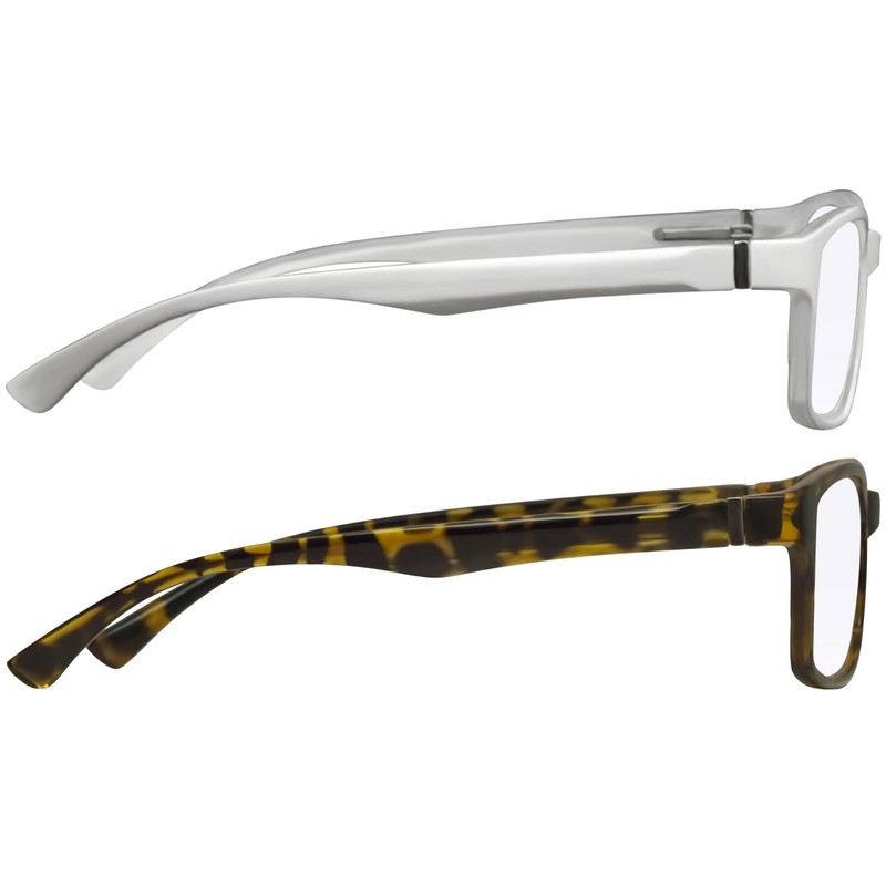 TruVision Readers Computer Reading Glasses 9601-2-White -Tortoise-2.00