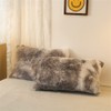 chovy Faux Fur Tie-Dyed Black White Gray Colorful Comforter Cover