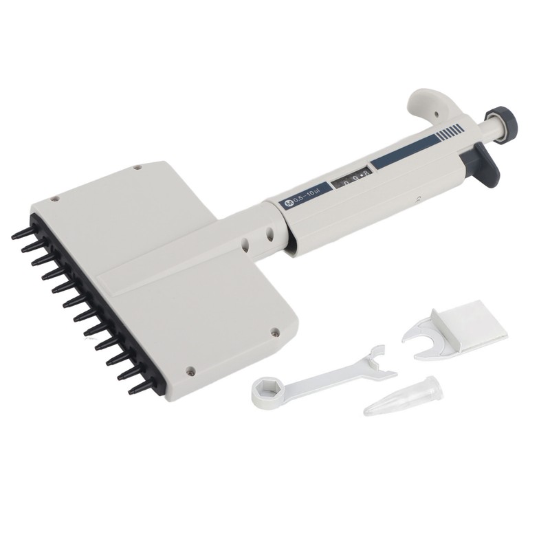 12 Channel 0.5-10μl Manual Adjustable Pipette Micro Transfer Pipette Pipet