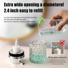 Malachi Foaming Hand Soap Dispenser, Refillable Clear Glass Pump Bottles
