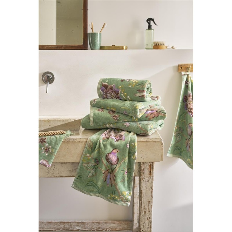 Pip Studio Secret Garden Shower Towel Green 70 x 140