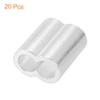 uxcell 20Pcs Aluminum Crimping Loop Sleeve for 3/8" Diameter Wire