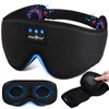 MUSICOZY BambooCotton Sleep Mask Headphone with Dual Removable 3D Eye