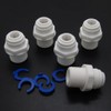 5 PCS 3/8" Push 1/2"PT Thread Male Straight Tube Quick
