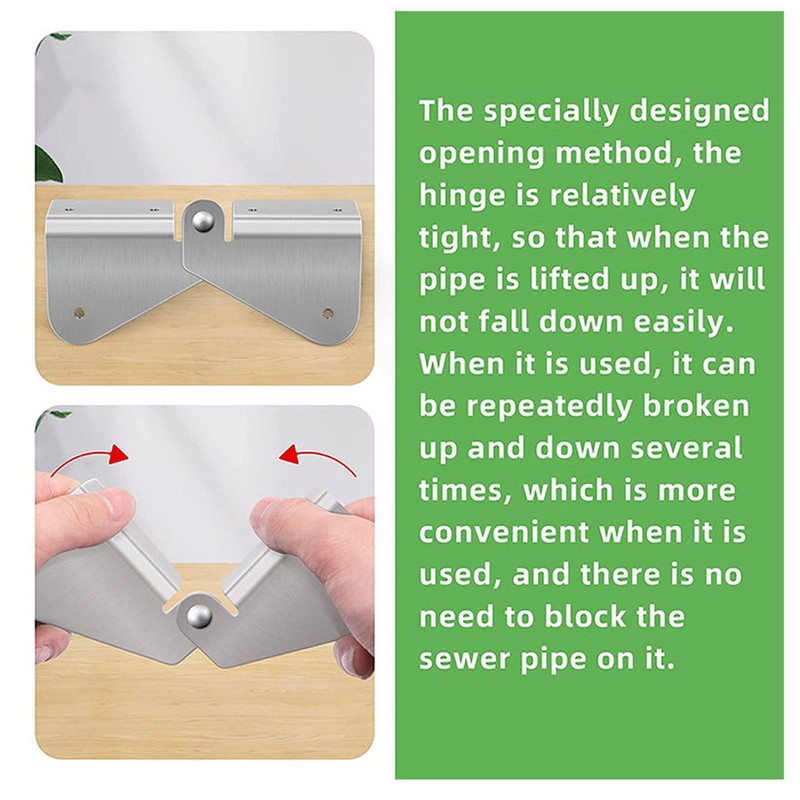 4PCS Gutter Downspout Extension Hinge Stainless Steel Flip Up Hinge