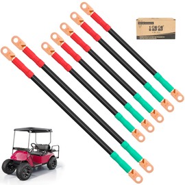 10L0L Golf Cart Battery Cables Fits for EZGO TXT 1994-UP 36 & 48 Volt with 4 Gauge 7 PCS AC/DC Wire 3 AWG Golf Cart Heavy Duty Battery Cables