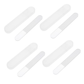 BIUDECO 4sets Nano Glass Nail Files for Manicure and Pedicure Safe and Reliable Fingernail Polishing Tools Rounded Ends for Professional Nail Care and Art Use