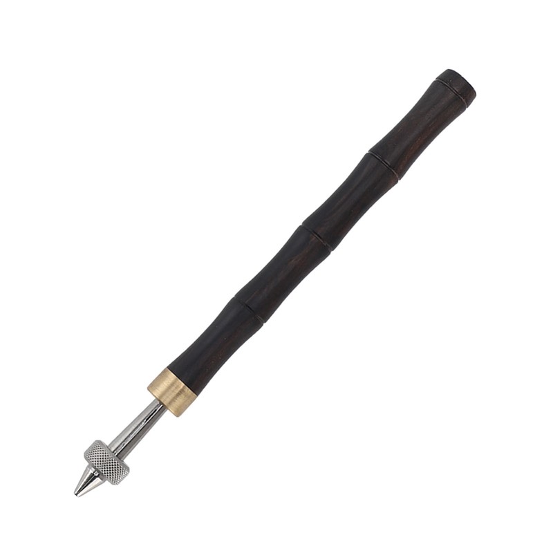 Pin Vise Hand Drill Wooden Handle Comfortable Grip Portable Pin