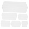 iplusmile 7pcs Desk Drawer Organizer Plastic Storage Bins Versatile Organizer