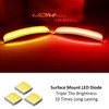 iJDMTOY Semi-Clear Lens Amber/Red Full LED Wheel Arch Side Marker