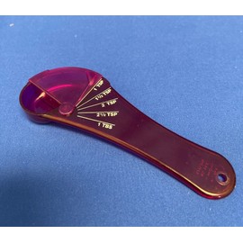 Quality Counts 4 U Adjustable Measuring Spoon Measures all 5-in -1 New Teaspoon Tablespoon Purple