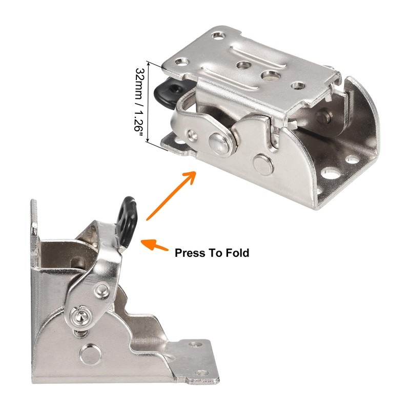 sourcing map 4pcs Table Leg Folding Brackets, Foldable Self Lock