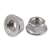 RUOFENG Stainless Steel Serrated Hex Flange Lock Nuts 50pcs (M5)