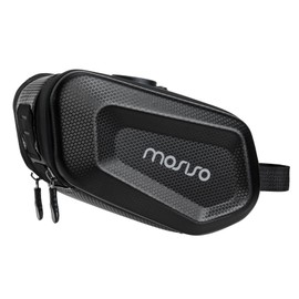 MOSISO Bike Seat Bag, Waterproof Bike Saddle Bag Hard Shell Bicycle Under Seat Bag, 2L Quick Release Bicycle Storage Bag Cycling Accessories Pouch for Road Mountain Cycling, Black