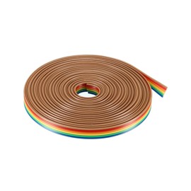 Rebower 6-Pin Flat Ribbon Cable IDC Rainbow Colour [for 1.27 mm 0.05 Inch Grid Connections] - 16.4 Ft