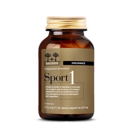 Sport 1 Endurance Salugea 100% Naturale - Integratore per la Resistenza negli sport di endurance - Damiana, Cordyceps, Suma e Eleuterococco - Flacone in Vetro (No Plastica)