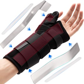 Cofoe Wrist Brace Wrist Wraps Carpal Tunnel Wrist Brace Night Support,Thumb Brace Adjustable Wrist Support Brace with Splints for Arthritis,Tendonitis,Sprain,Thumb Tenosynovitis,Fracture Support (Left, Medium)